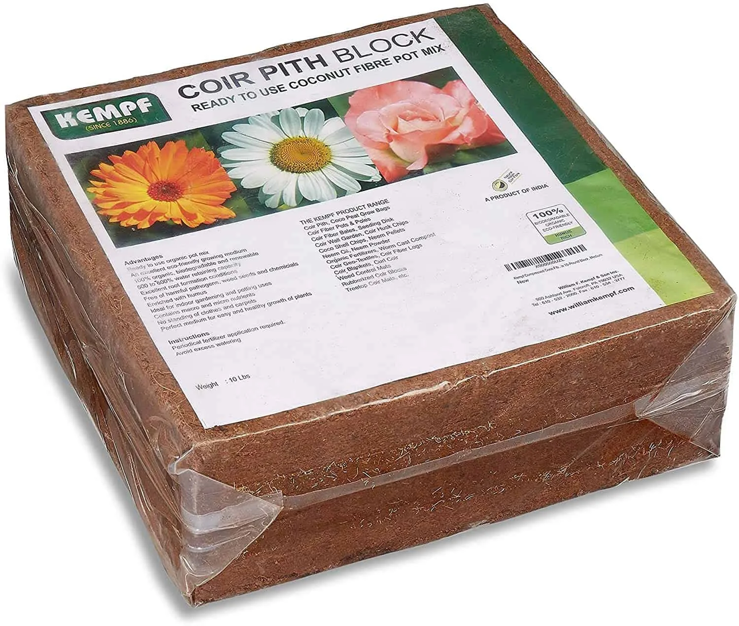 Compressed Pith Bale Pallets Coconut Fiber Shell Husk Coco Coir Block Brick Coconut Peat