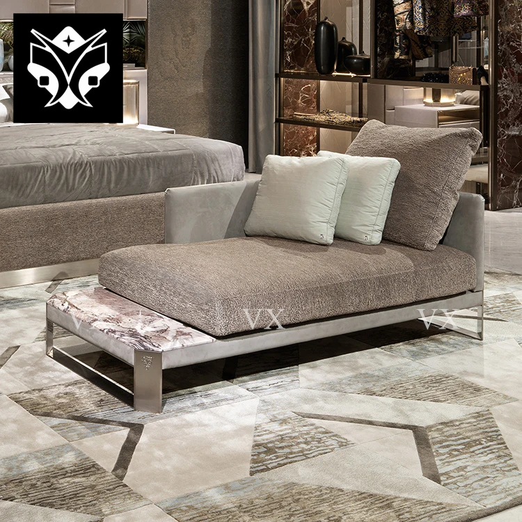 Living Room Lounge Furniture Bedroom Bench Funitrure Stool Chair Sofa Style Ottoman Modern Luxury Bed End Stool Bench