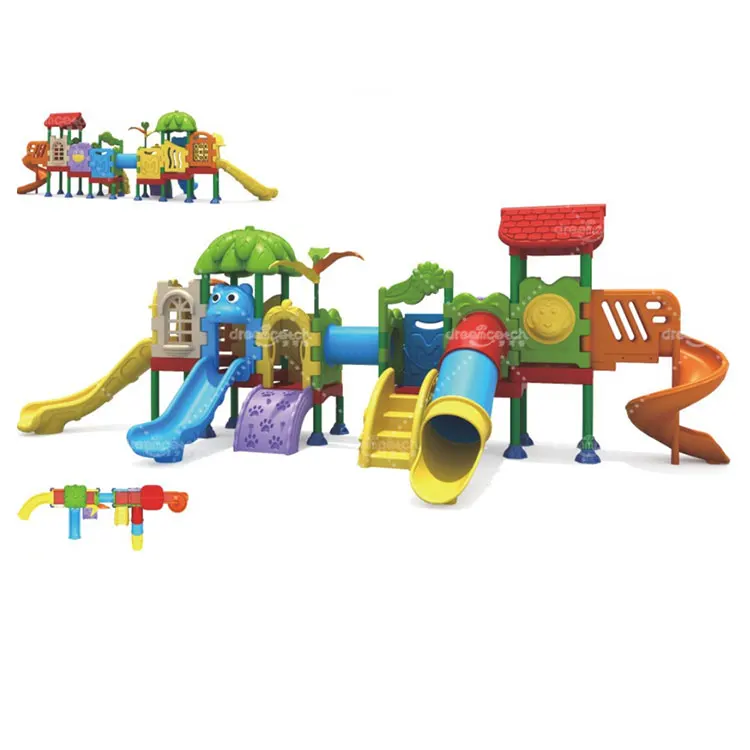 Dream Catch Outdoor park children small plastic slides set kids outdoor playground equipment