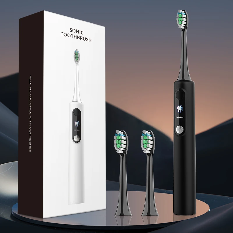 Sonic Electric Toothbrush for adult Electronic LCD screen Automatic Toothbrush Soft type C