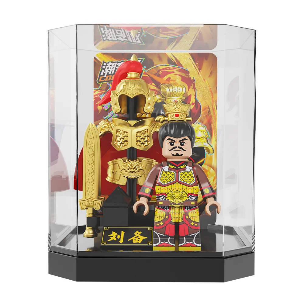CQQ5002 Three Kingdoms Guan Yu lu Bu Liu Bei creative Building Block Educational Toys for kids Boys