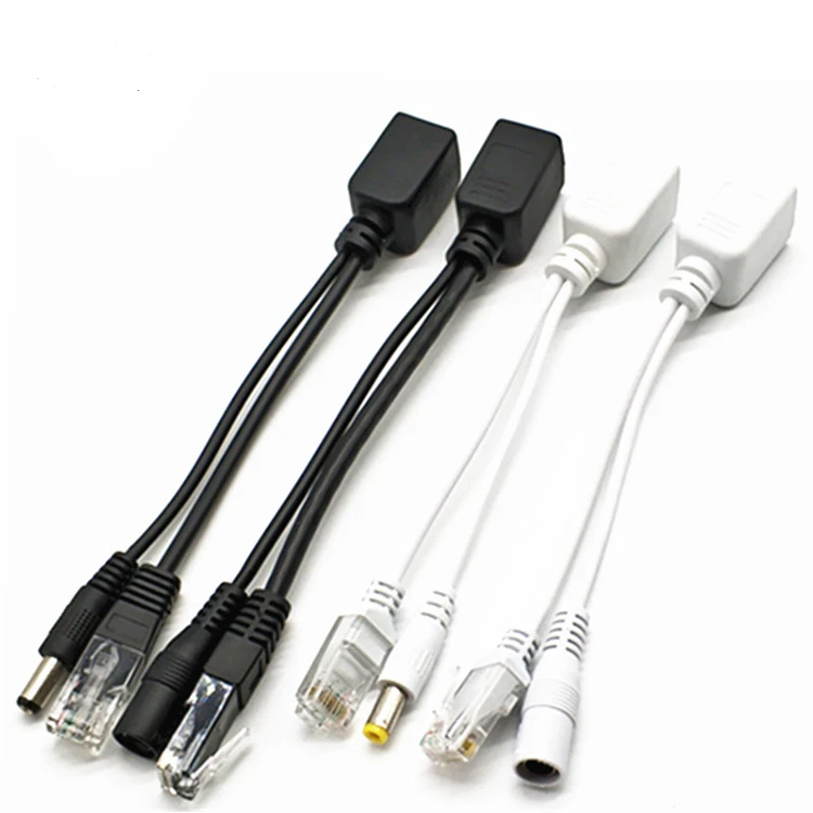 factory POE Cable Passive Power Over Ethernet Adapter Cable POE Splitter RJ45 Injector Power Supply Module 12-48V For IP Camera