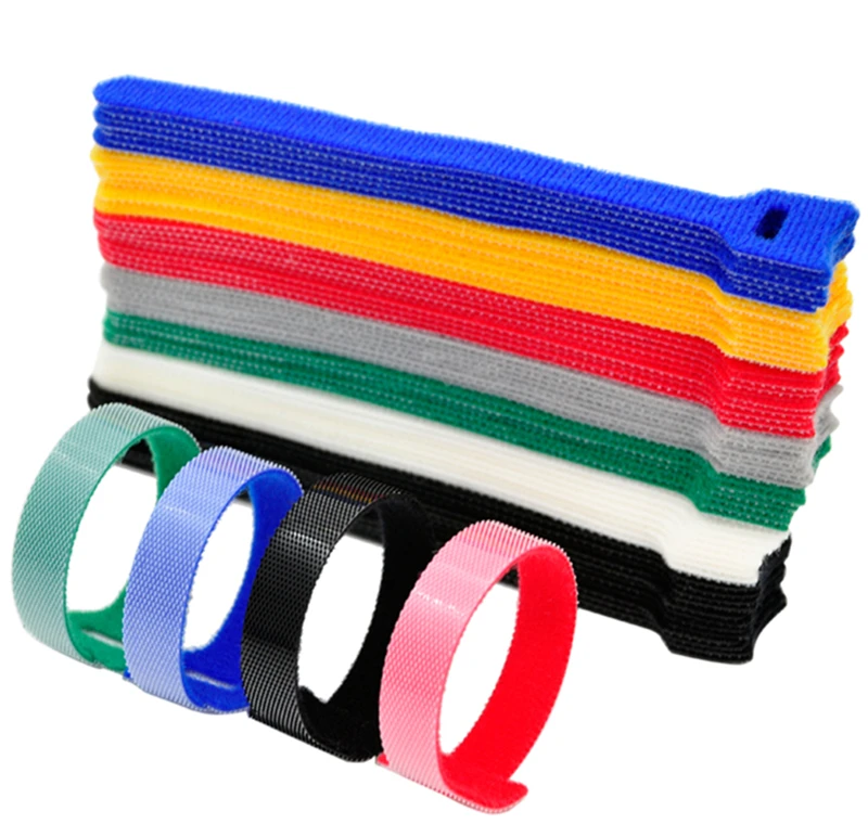 Factory wholesale Hook And Loop Tapes Nylon Tie Wraps Reusable Cable Ties Velcroes
