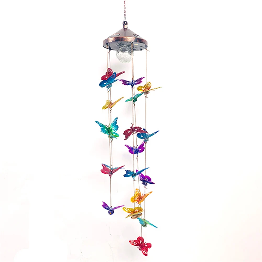 Домашний Декор металлические солнечные бабочки ветряные колокольчики прочные металлические поделки для наружного использования