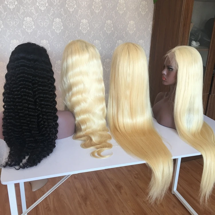 customized any red blonde orange blue yellow highlights brown color 100 raw Human Hair long Straight virgin Hair Front Lace Wigs