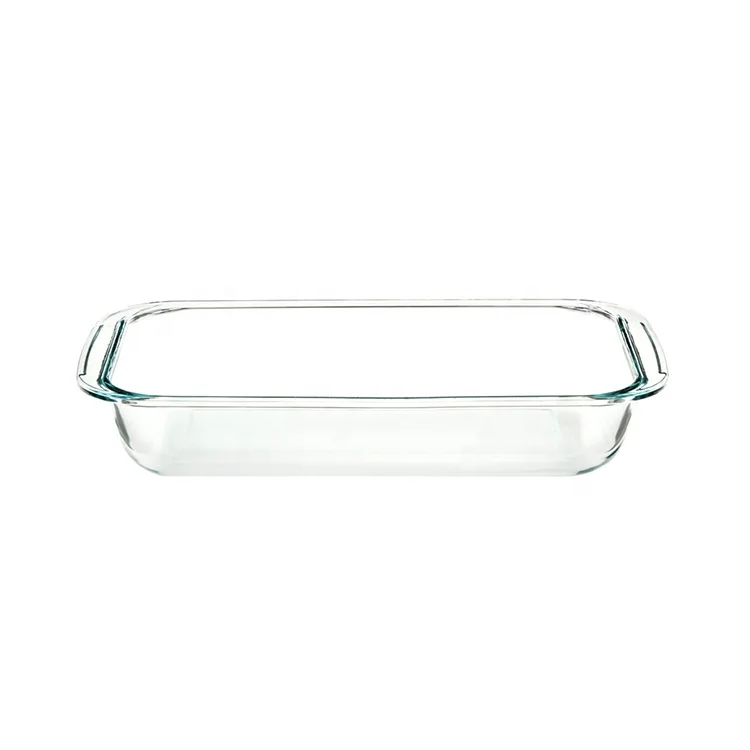 
Oven And Microwave Safe High Borosilicate Glass Rectangle Baking Dish 