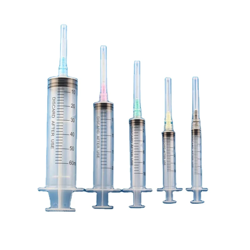 Оптовая продажа, медицинский трехкомпонентный шприц luer lock 2 мл с иглой