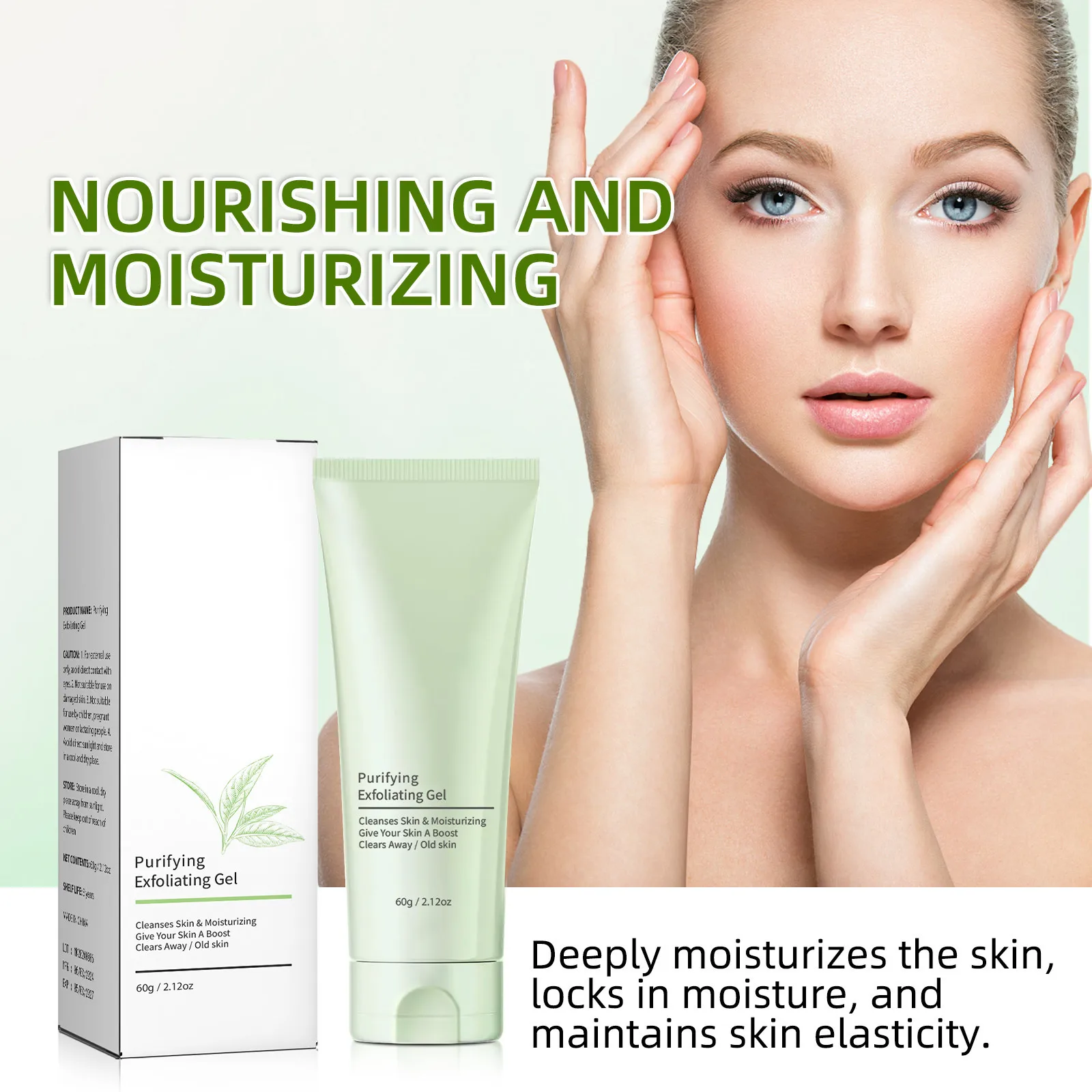 Hot selling  NEW Cleansing GelExfoliating Gentle Exfoliating Deep Pore Cleansing Facial Scrubbing Refreshing Moisturizing Gel