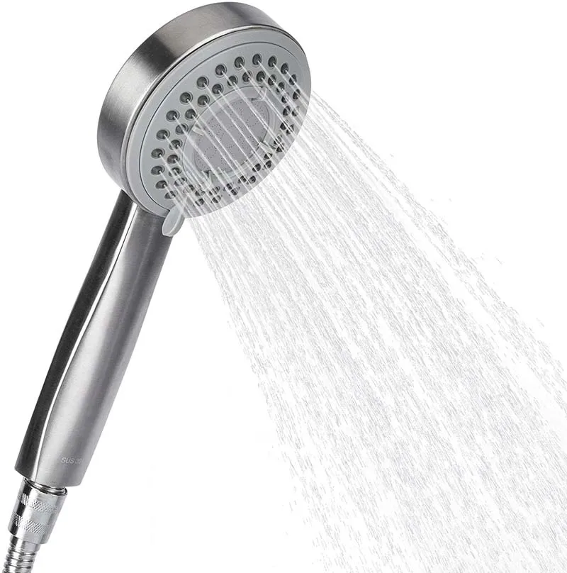 
Multifunctional 3 Settings Stainless Steel Hand Held Shower Head Water Saving Massage SUS304 Shower Head 