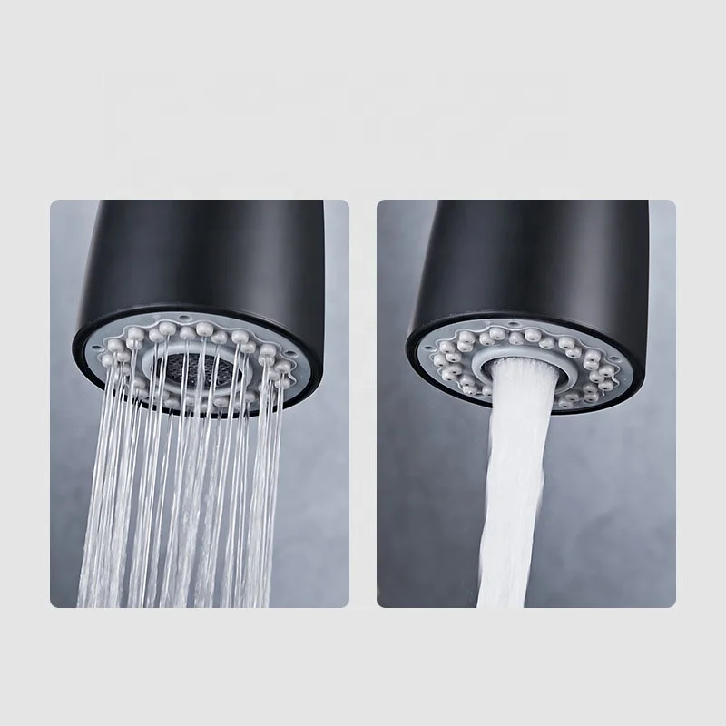 2022 Stainless Steel Hot and Cold Water Flexible Hoses for single handle pull-out Kitchen Faucet and sink tap by black color