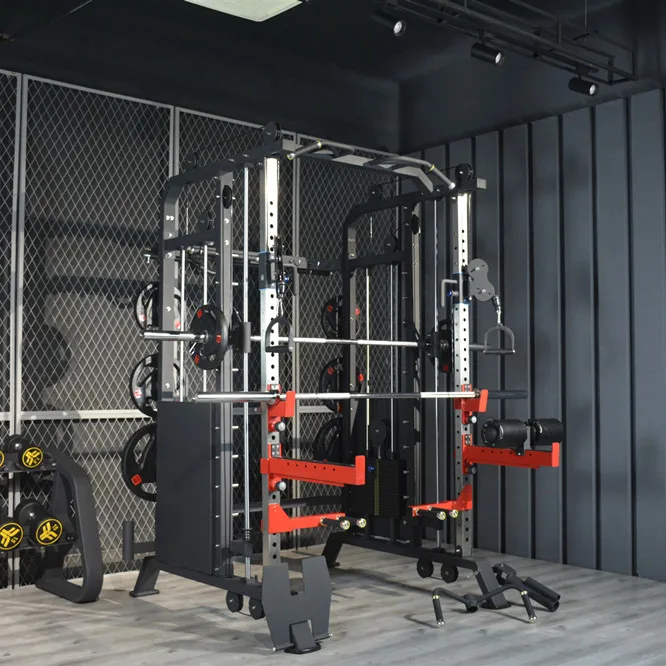 New Multi Functional Gym Equipment Training Cable Machine Squat Power Rack Smith Machine