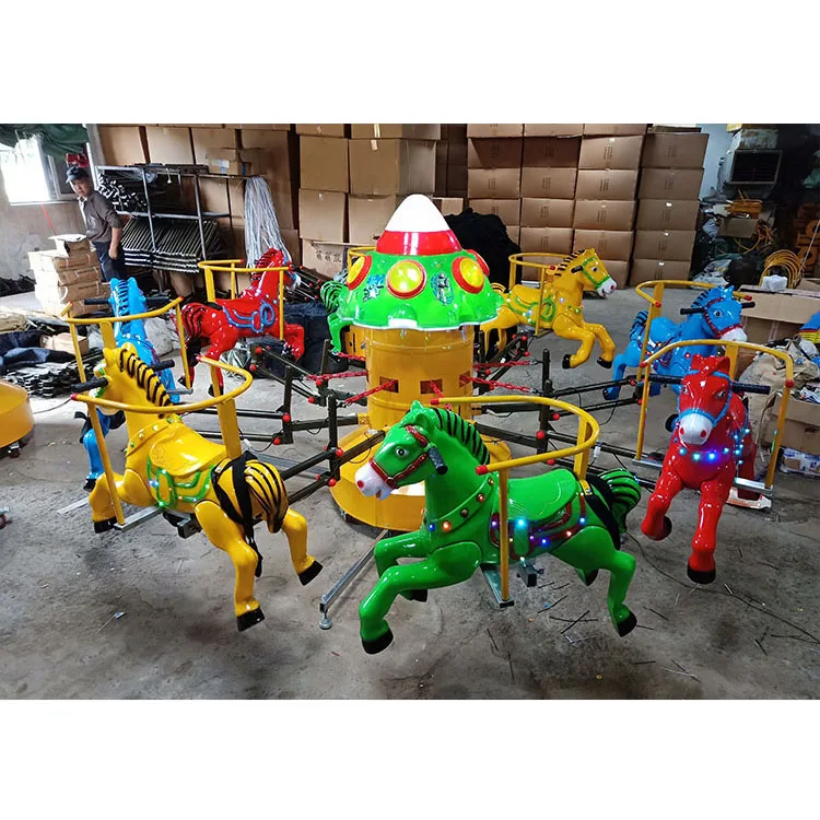 Waimar Outdoor Amusement Park Kids Merry Go Round Ride on Mini Carousel for Sale