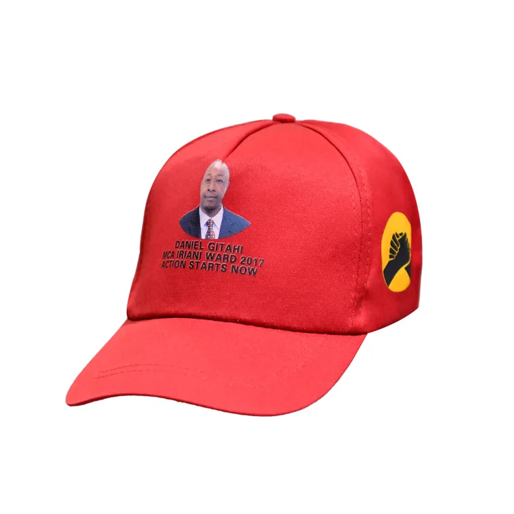 Cotton baseball  face cap with logo printing election printing logo  made in China