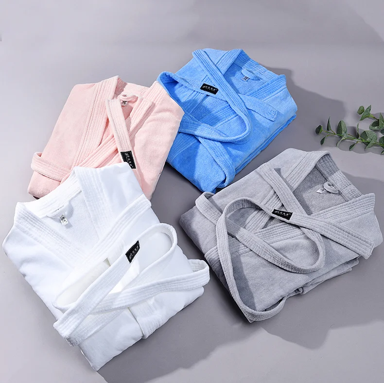 Unisex Terry Cloth Bathrobe 100% Long Staple Cotton Hotel/Spa Robes - Classic Bath Robes For Men or Women