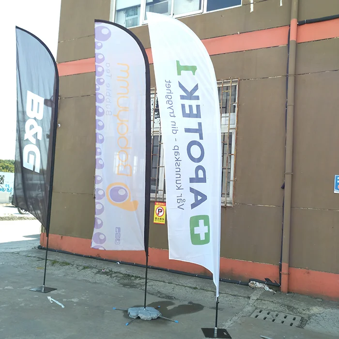 Vibrant and Durable Beach Flag for Advertising and Promoting Your Brand - Custom Design Available