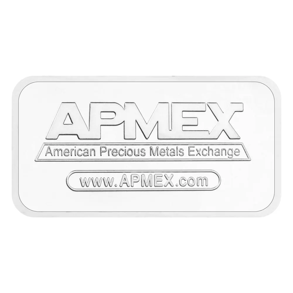 APMEX Silvery Bar Bullion Silver-plated Replica Collectible Crafts Souvenir Gifts