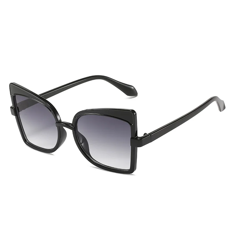 2022 new black cat eye sunglasses women shades Color block fashion luxury sunglasses custom logo wholesale sun glasses eye glass