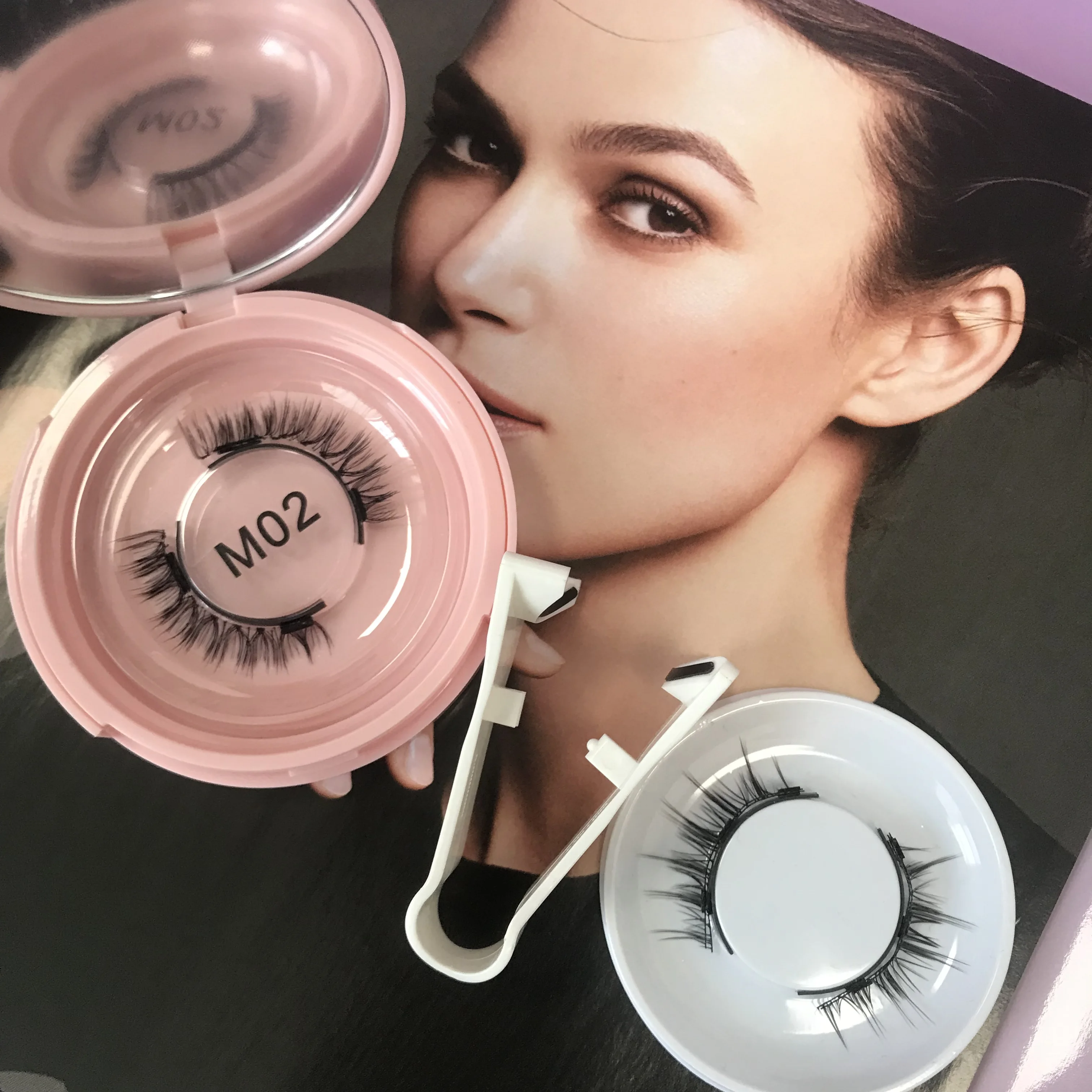 Wholesale Private Label Pestaa Magnetiva Silk 3d Faux Mink Magnetic Lashes Soft No Glue Quantum 1 2 3 Magnets Magnetic Eyelashes
