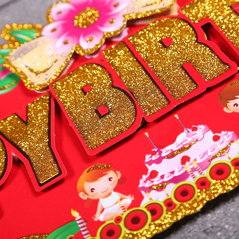 
3d birthday party wall stickers happy birthday banner decoration 