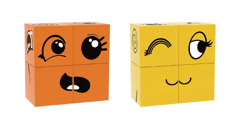 64PCS 3x3 magnetic cube changeable magnetic cube puzzle magnet puzzle cube for educational toys