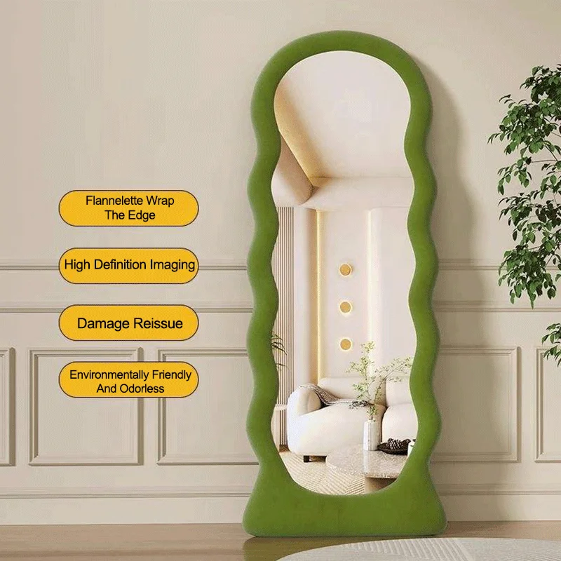 Custom Irregular Asymmetrical Wavy Full Length Curvy Floor Squiggle Mirror Body