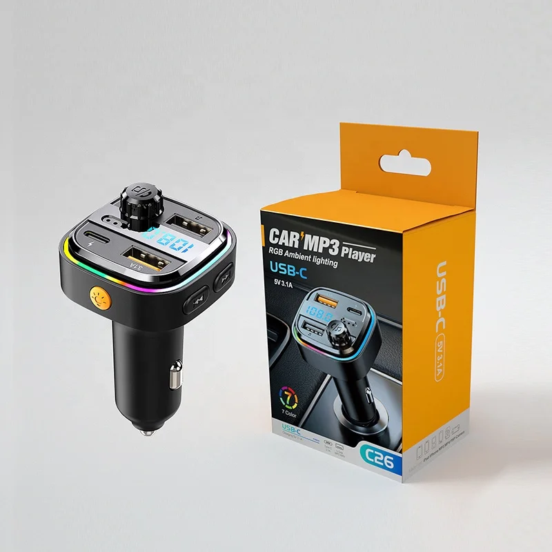 Bluetooth FM Transmitter MP3 Player Handsfree Car Kit 3.1A Dual USB Charger Power Adapter For Car DVR Radio Car Accessories