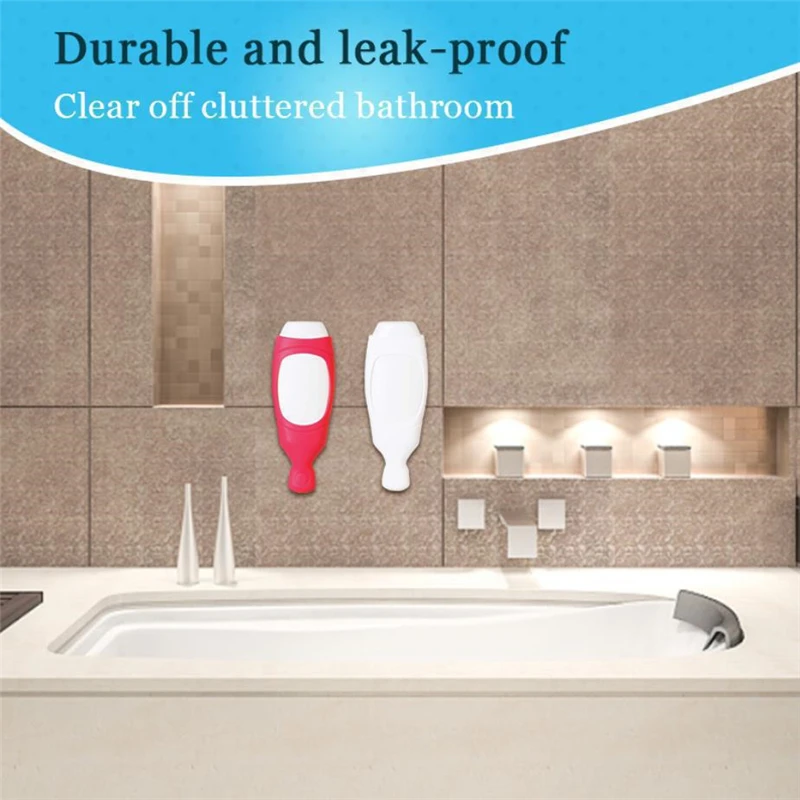 Wall Mounted Silicone Gel Bottle Organizer Storage Squeeze Pump Wash Hair Dispenser Shower Shampoo Dispenser for Bathroom