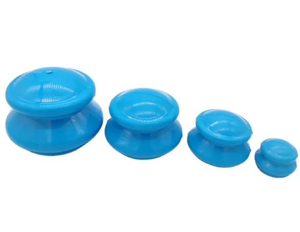 
Hot Selling Anti Cellulite Vacuum Cupping Cup Silicone Family Facial Whole Body Massage Therapy Cupping Cup Set 4 Size 