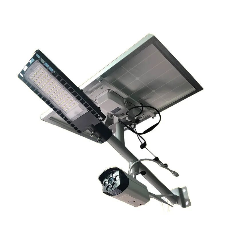 High quality outdoor intelligent 4G wifi 50w solar street light cctv camera