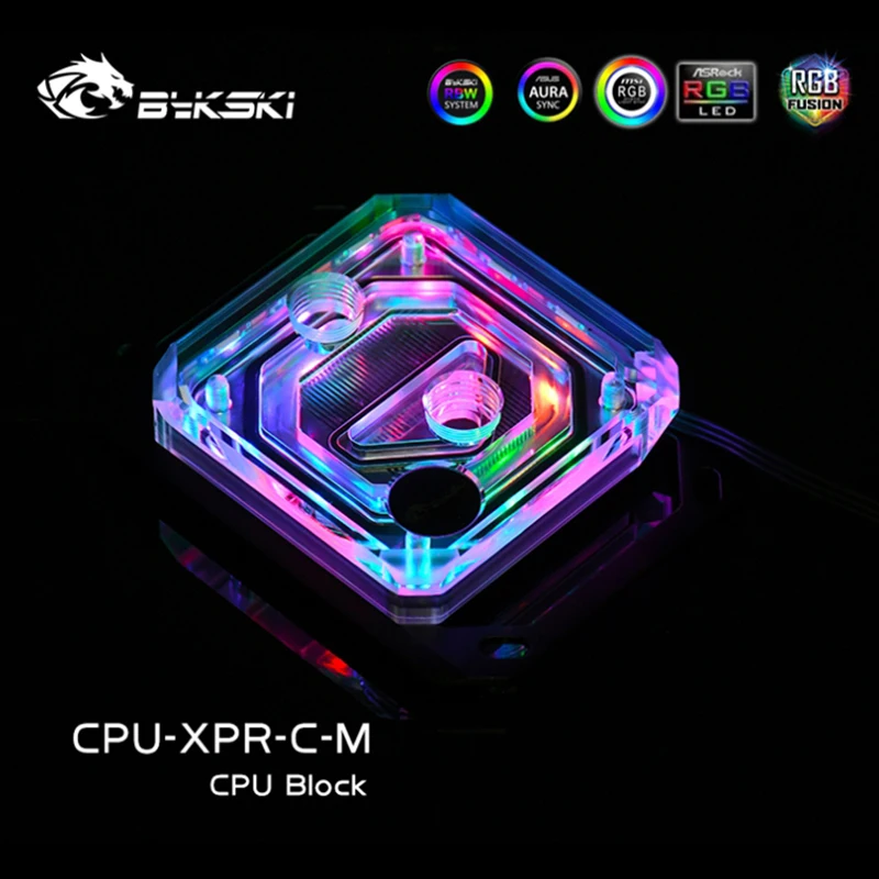 Bykski CPU Water Block For INTEL LGA115X 2011 /AMD AM4 AM3 Ryzen 3/5/7 X470 X570,CPU Water Cooling Cooler 5V/12V CPU-XPR-C-I/M