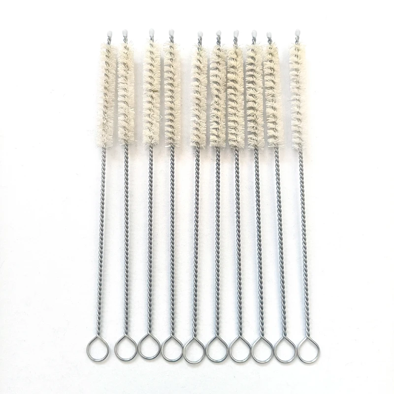 Eco-Friendly Drinking Straw Cleaner Brush Set Stainless Steel Tumbler Straw Cleaner Hemp Cleaning Brush