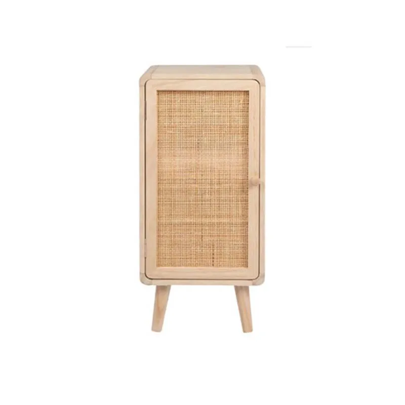 Modern Simple Bedside  Rattan Bedside Table Nightstand for Bedroom Furniture