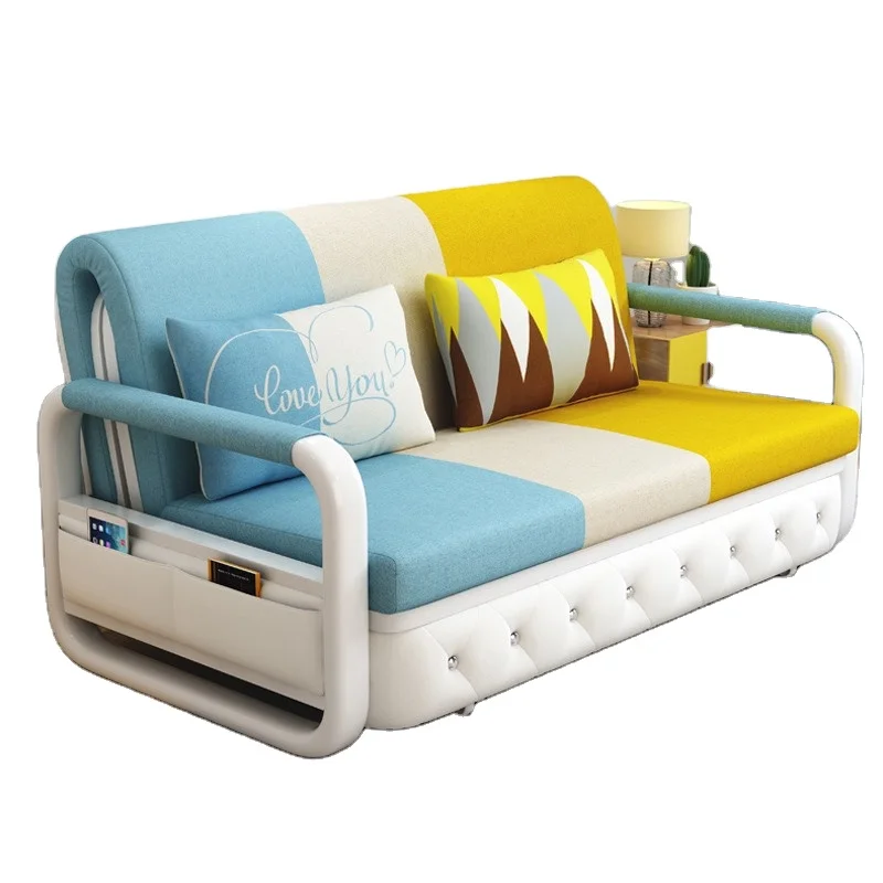 Современный простой стиль выдвижной компактный складной диван-кровать с функцией хранения для гостиной мебель