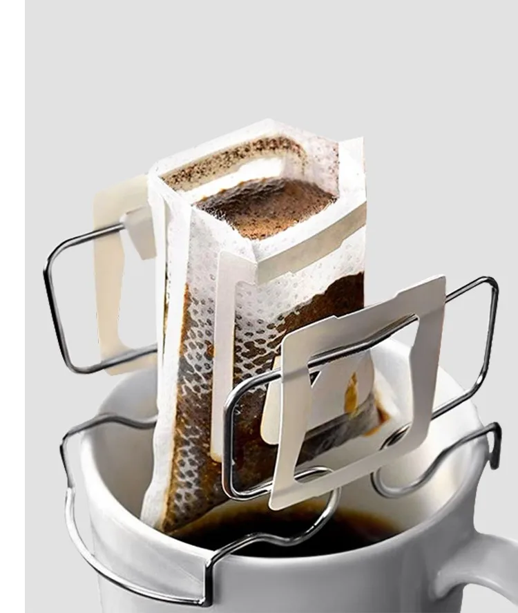 Coffee Filters Paper V60 Filter holder  Hanging Ear Drip Stainless Steel Coffee Filter Paper Bag Holder