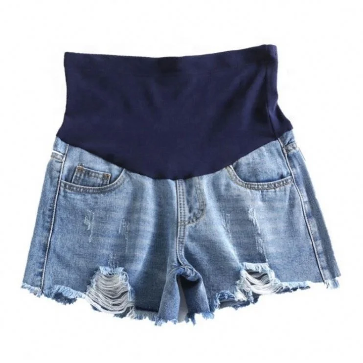 
Pregnant women denim shorts summer fashion wear hole pregnant women pants 