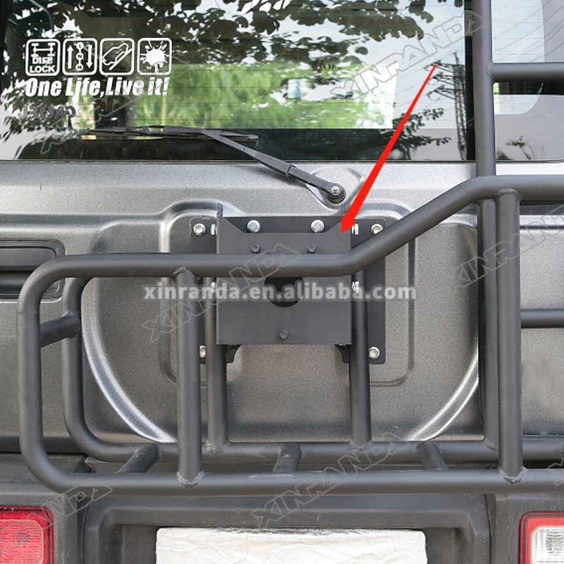 Jimny Sierra JB74 Rear Tail Back Ladder Storage Rack Spare Wheel Rack 3 in 1 Steel Cargo Ladder For Suzuki Jimny JB64 2024 2023