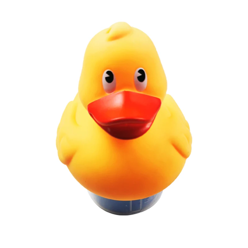 Fun Cute Duck Animal Swimming Pool Chlorine Tablet Floater Collapsible Base Floating Pool Chlorine Dispenser Cleaner