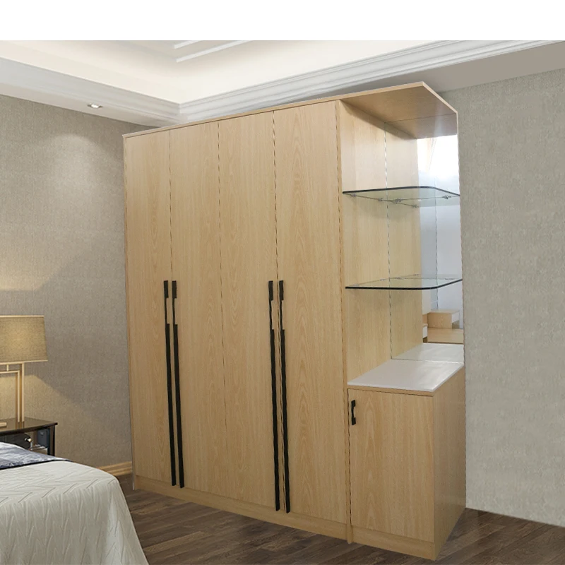 Modern home hotel apartment  furniture wardrobe closet wooden  two door bedroom wardrobe