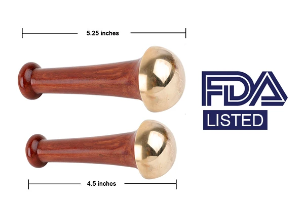 
Best Quality Pure Kansa wand bronze metal massager manual foot face and body care and detox 