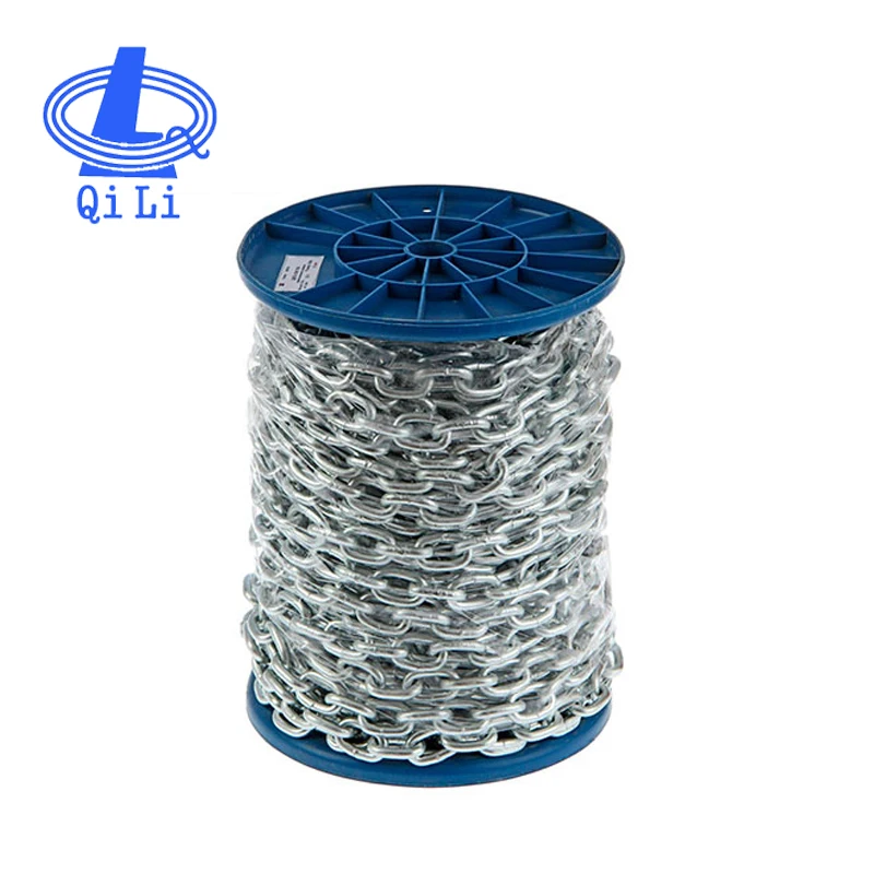 DIN766 galvanized smooth welded short link chain