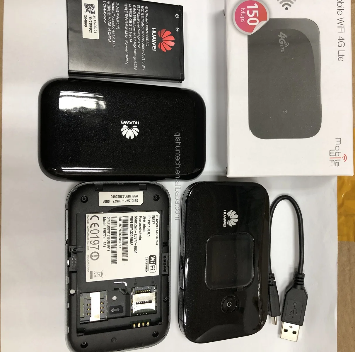 
Unlocked for Huawei E5577 150Mbps WiFi Router With Sim Card Slot 4G LTE Modem with 3000mAh Battery E5577S-321 MIFIs 