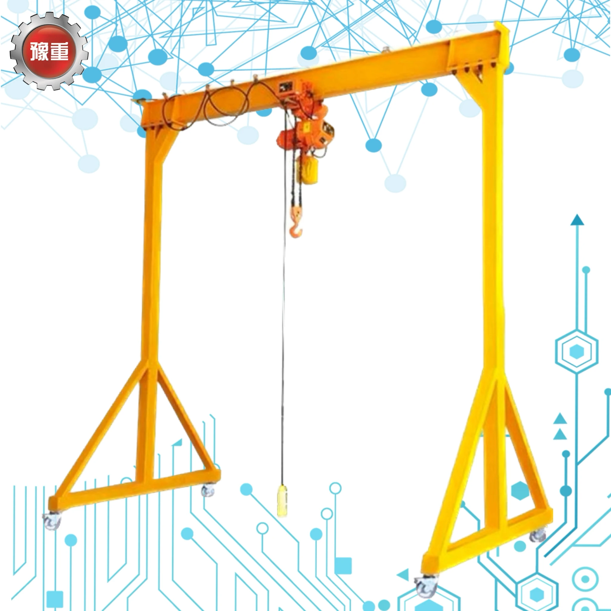 Hot Sale Adjustable Warehouse Homemade3 5 7 10 ton Mini Small Single Beam Portable Mobile Gantry Crane Price