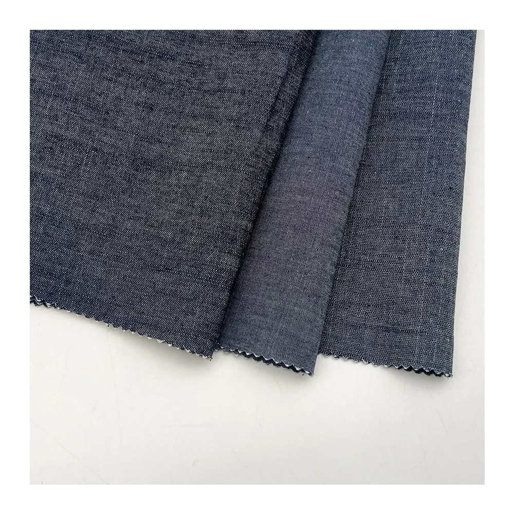 Manufacturers supply 100% cotton twill washed denim fabric stocks for garment