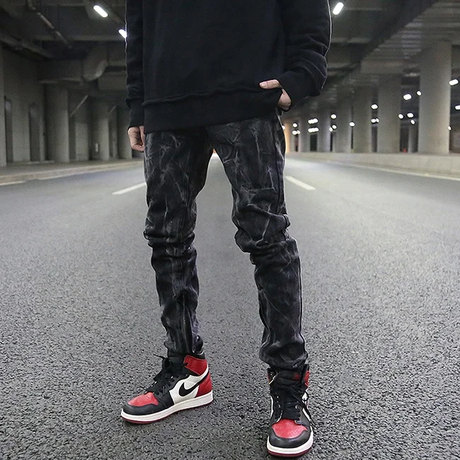 Fog mens skinny jeans dropshipping stock fashion mens black jeans custom jeans tags