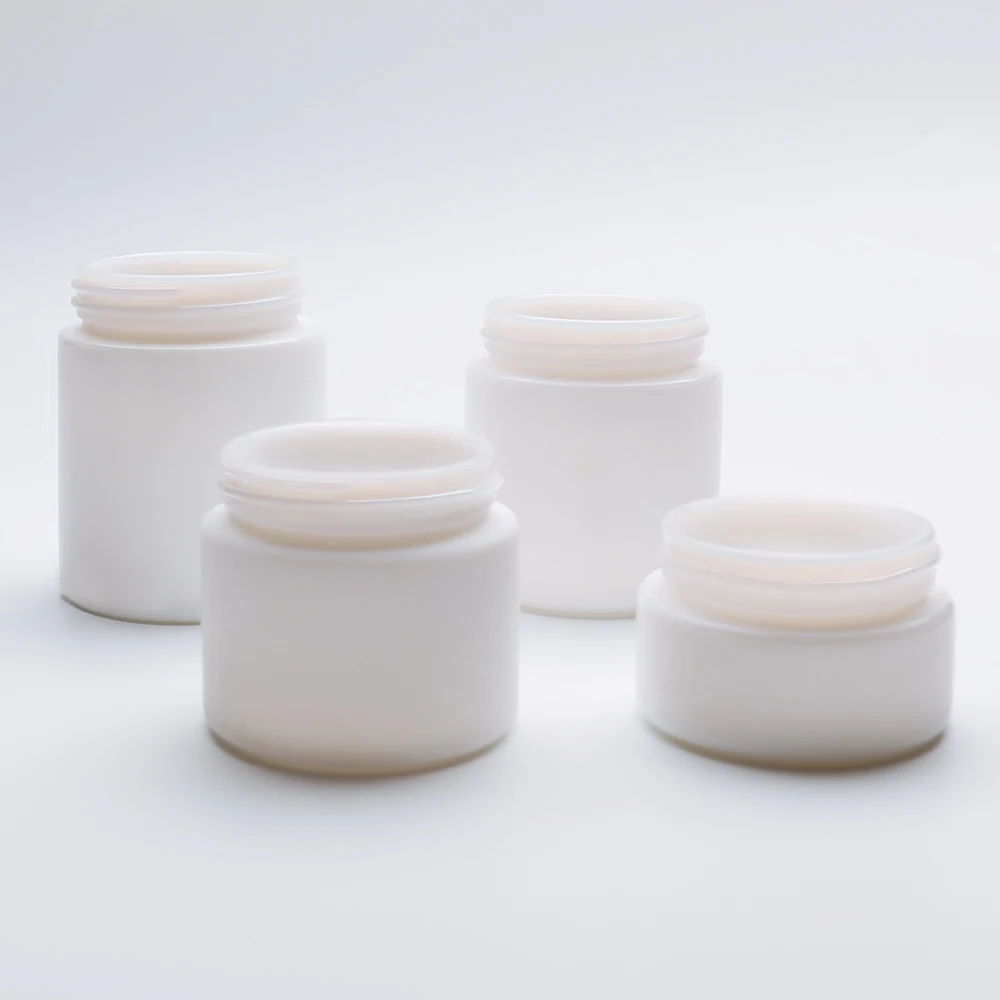 Child Resistant 3.5g 3oz White Round Uv Glass Concentrate Jar With White Cap