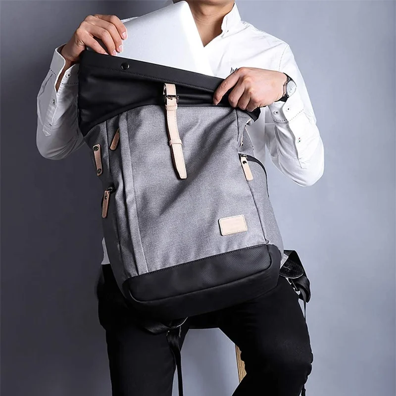 Manufacturer Custom Mochila Fashion Waterproof Oxford Cloth Multifunctional Anti Theft College Laptop Top Roll Rolltop Backpack