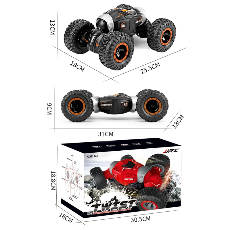 Hot Selling 1:16 2.4G Rc Car Double-Sided 4WD Climbing LED Light Remote Control Drift Rc Stunt Car