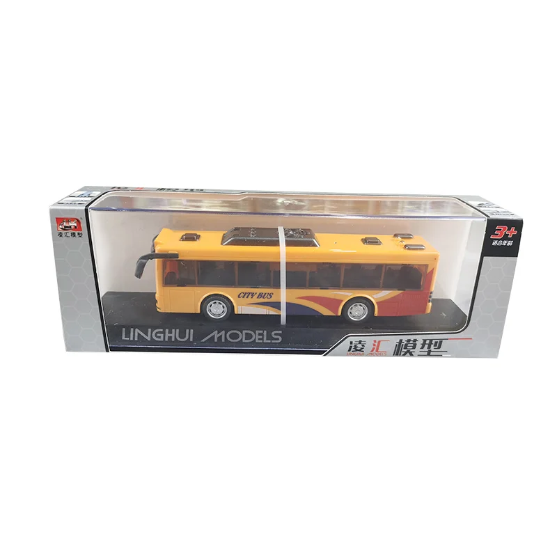 Factory price bus model children toys alloy car  bus toys for kids diecast toys 1/18 excavator