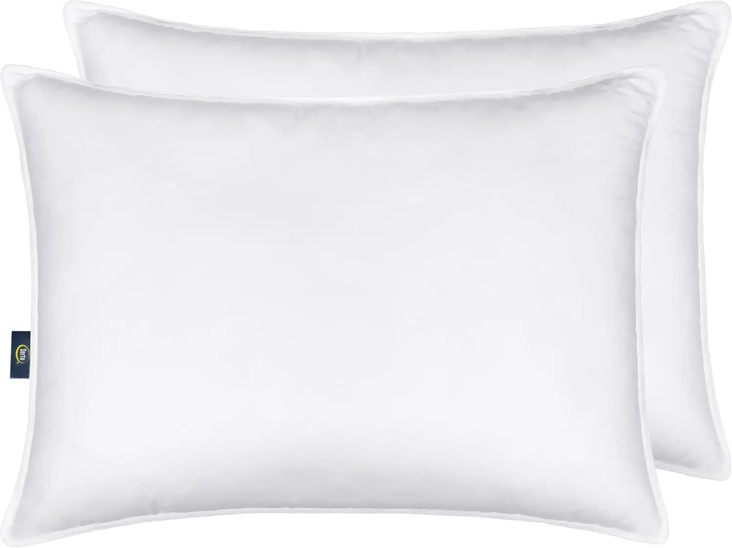 Living Room Cushion, Soft Hypoallergenic Soft/Medium Bed Pillows for Side, Stomach or Back Sleepers (2 Pack), Queen, White