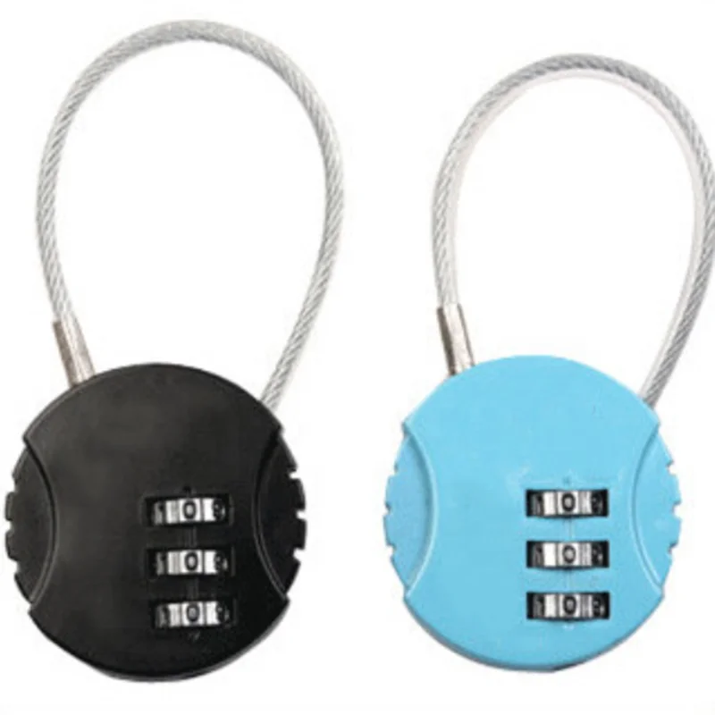 
canyu lock factory hot sales safety outdoor 3 digit combination lock safe stainless steel wire cable security lock 